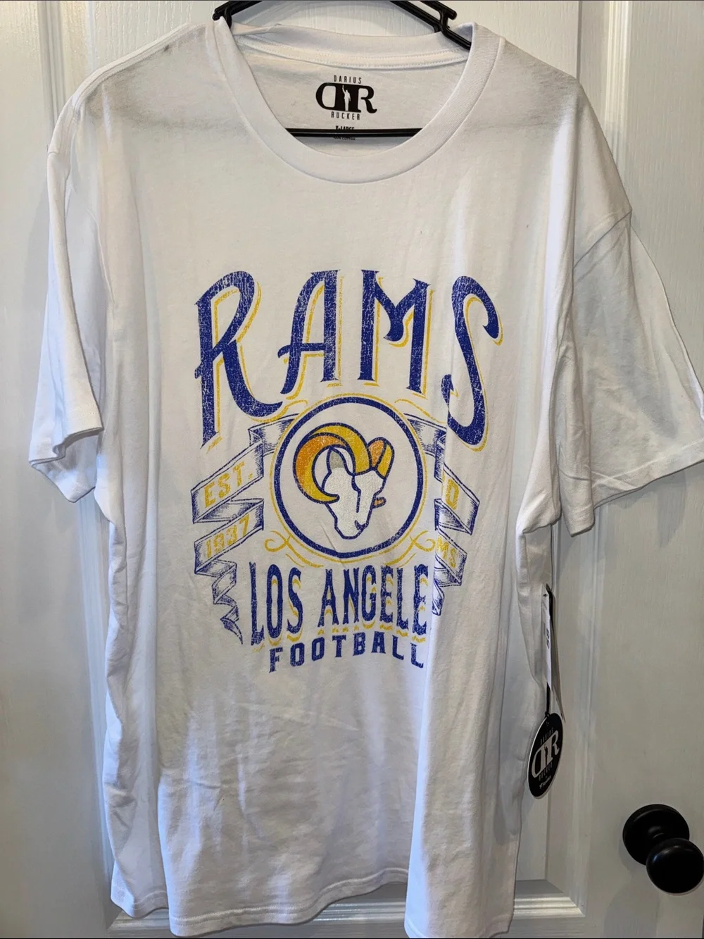 Rams Los Angeles Football Short Sleeve Tee - White
